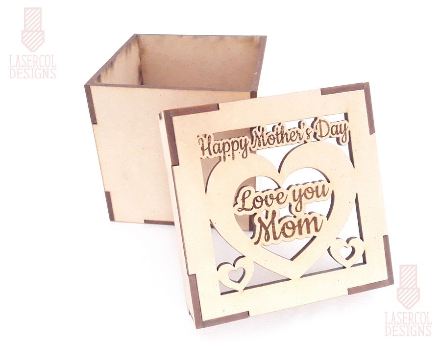 Mother's Day Gift Box (4 Styles) - Laser Cut Files product image (4)