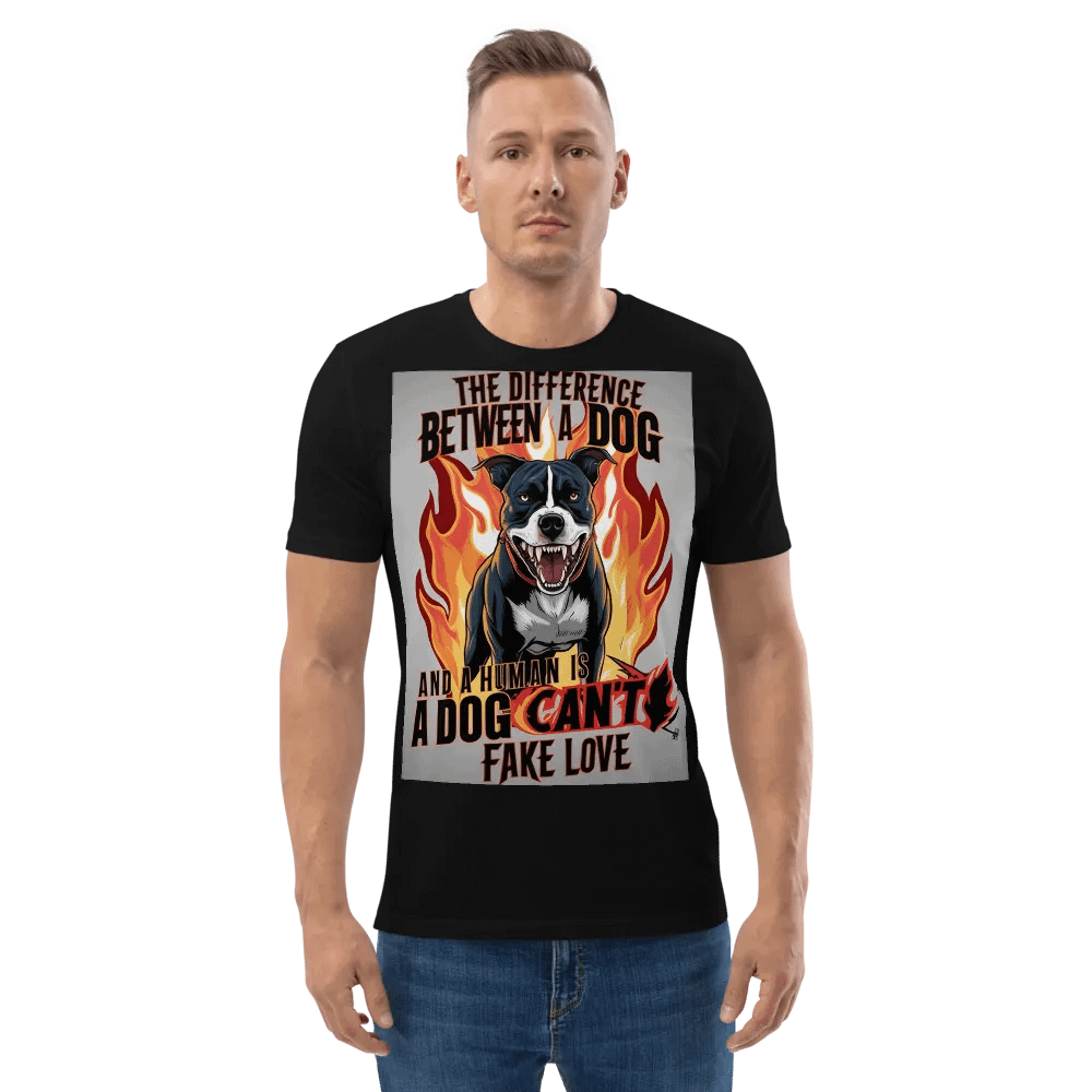 Flaming Love Dog Graphic T-Shirt product image (4)