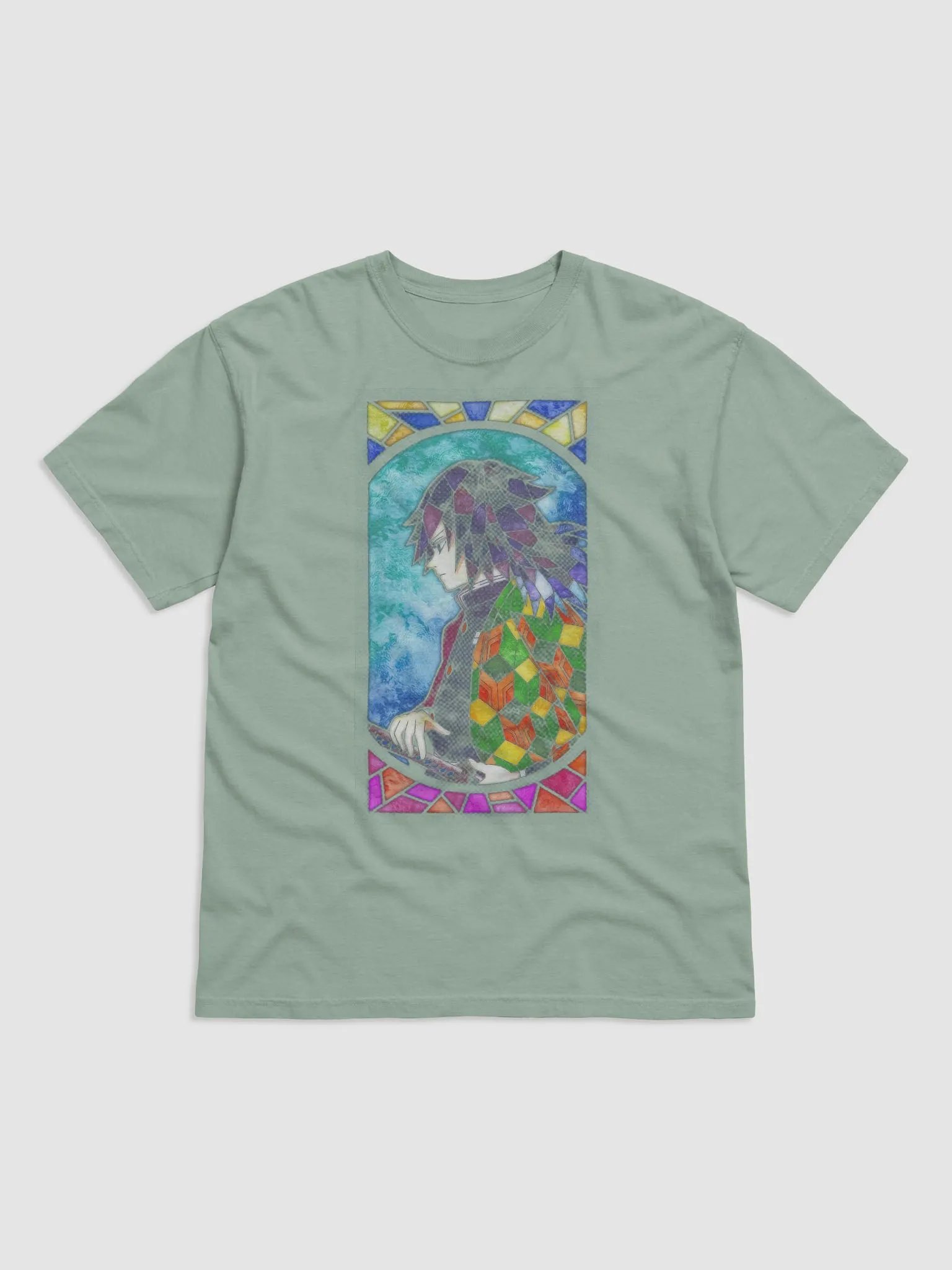 Elegant Giyu Tomioka in Stained Glass Style product image (4)