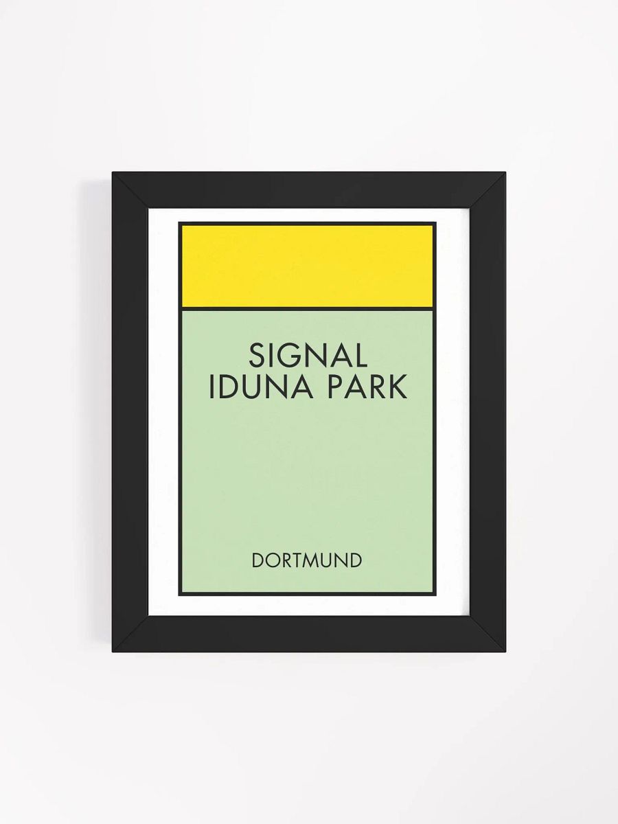 Signal Iduna Park Stadium Dortmund Monopoly Title Art Framed Print product image (3)