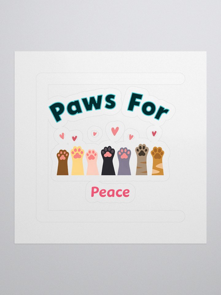 Paws For Peace Kiss Cut Stickers product image (1)