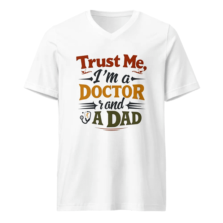 Trust Me, I'm a Doctor and a Dad V-Neck Tee product image (1)
