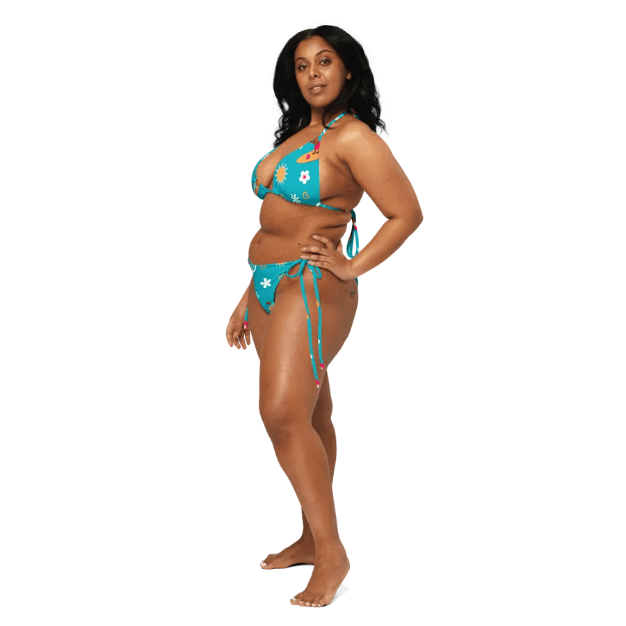 Surfing Dachshund Pattern String Bikini product image (8)