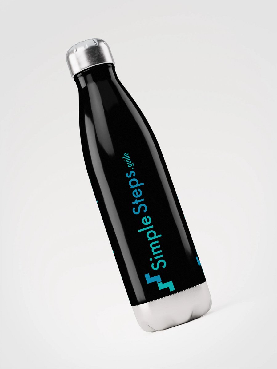 SimpleSteps.guide branded stainless steel water bottle product image (5)