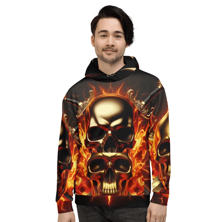 Golden Art - Unisex Skull Hoodie #45 product image (2)
