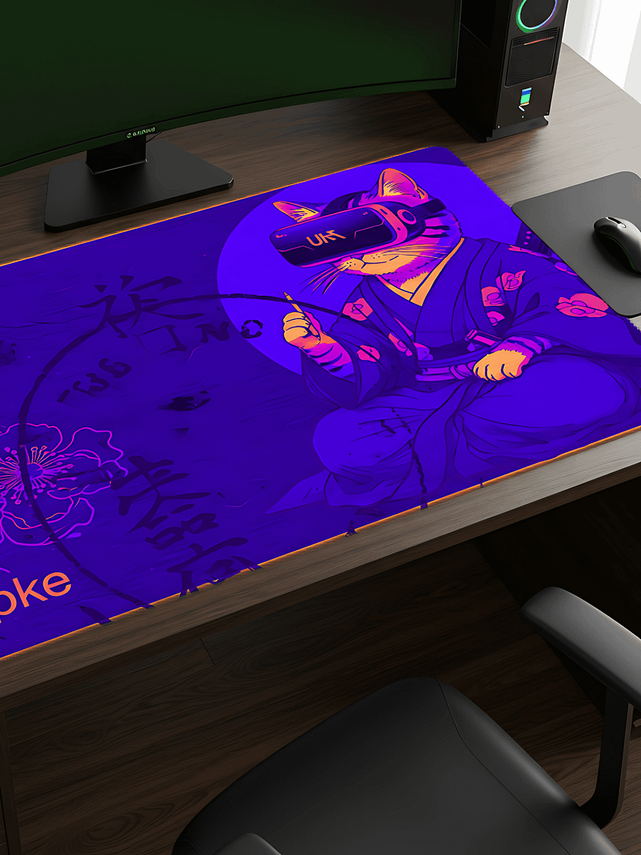 Desk Mat - "Hacker Cat" #1 product image (1)