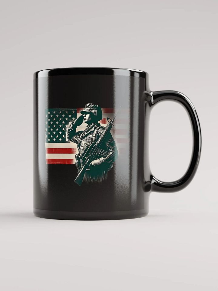 Saluting Soldier - Proud USA Patriotic Tribute Vintage Mug product image (1)