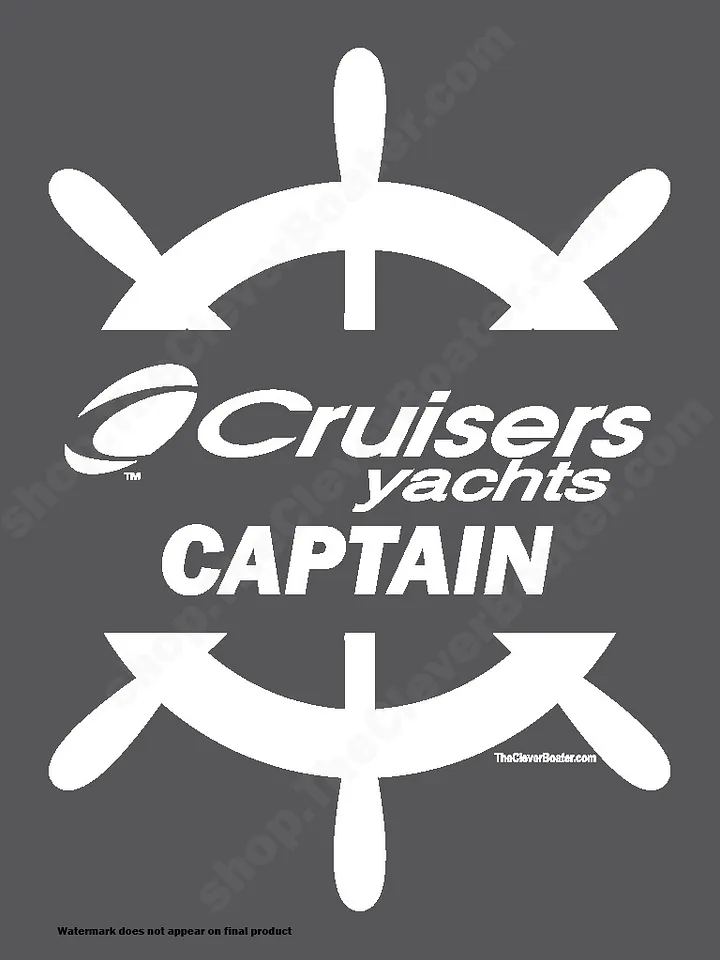 Cruisers Yachts Captain - T-Shirt - Dark Shirt w/White Logo product image (2)