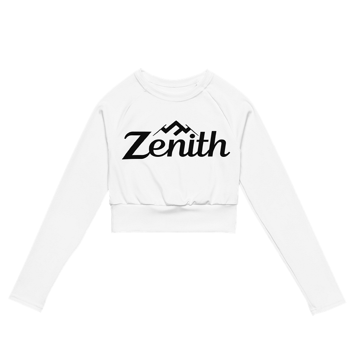 Zenith Eco-Friendly Recycled Long Sleeve Crop Top - UPF 50+ Protection, Sizes 2XS-6XL product image (2)