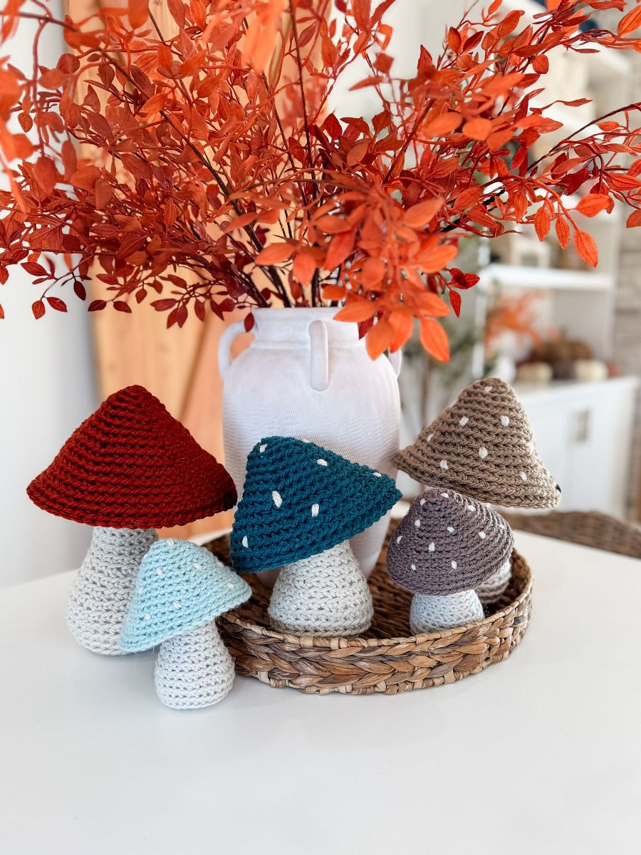Rustic Farmhouse Mushroom Crochet Pattern product image (1)