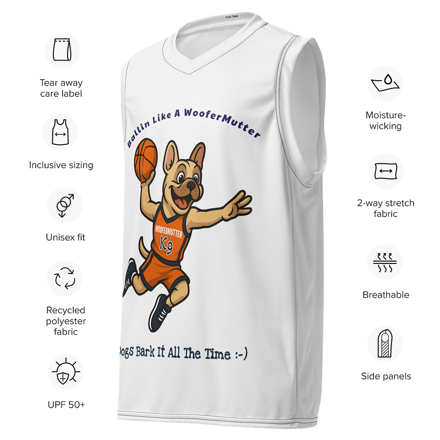 French Bulldog Unisex Basketball Jersey product image (7)