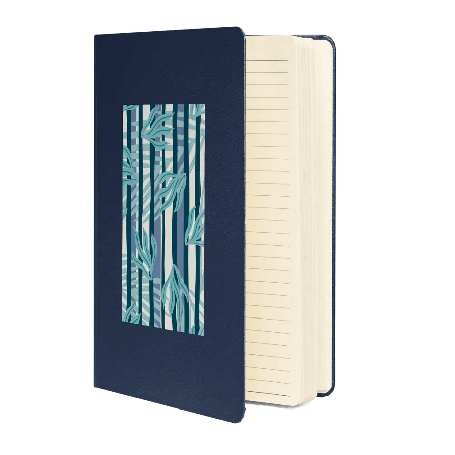 Blue Leaf Hardcover Notebook Lily Circuitry Hardcover Journal for dad mom son daughter product image (3)
