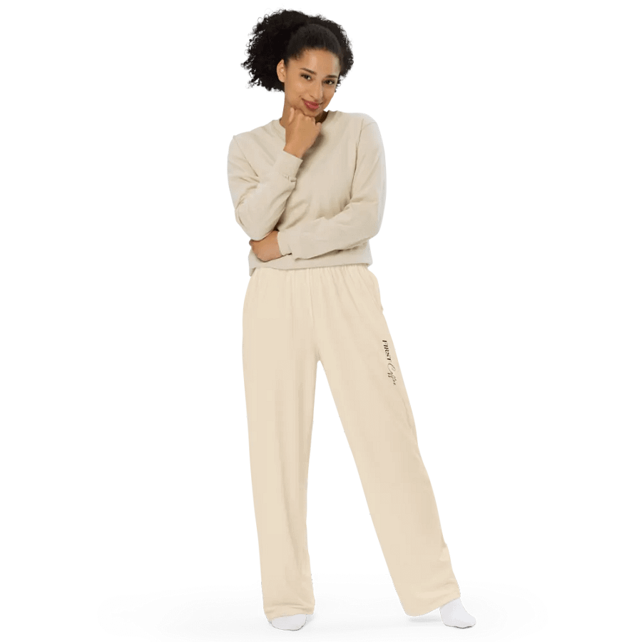 FIRST Coffee All-Over Print Wide-Leg Pants product image (11)