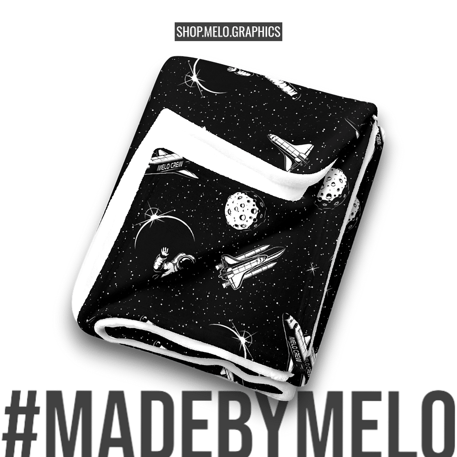 Spaced Out B&W - Blanket | #MadeByMELO product image (4)