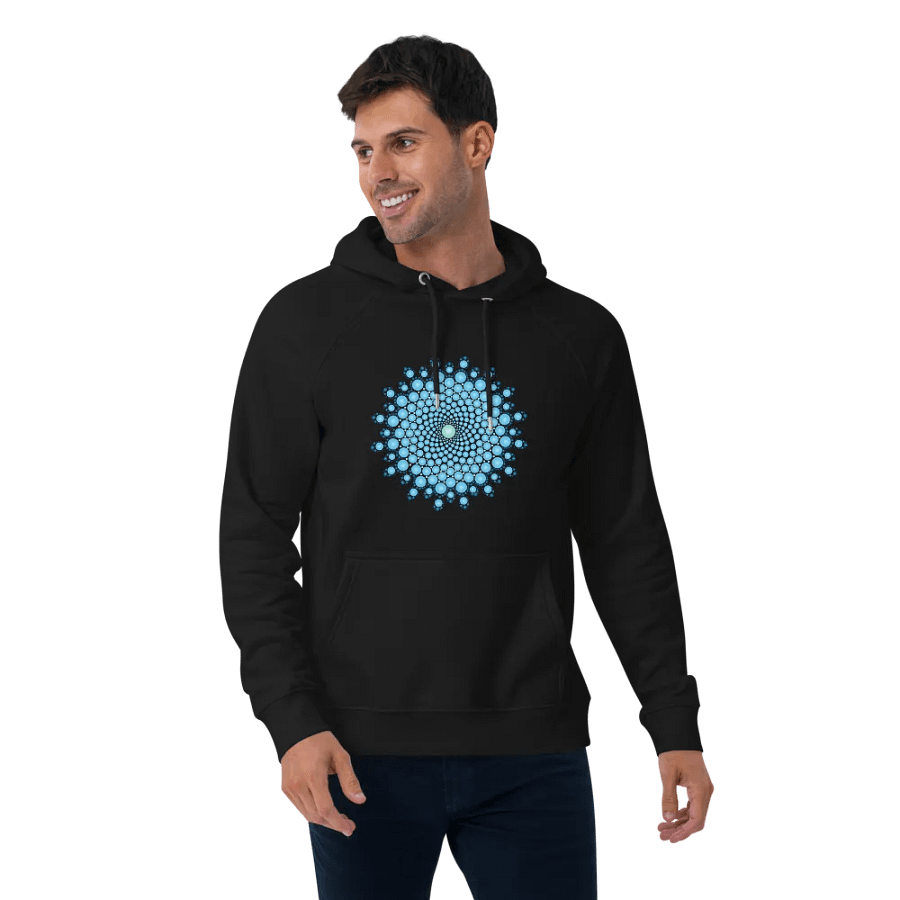 Blue Dot Mandala Unisex Eco Hoodie product image (12)