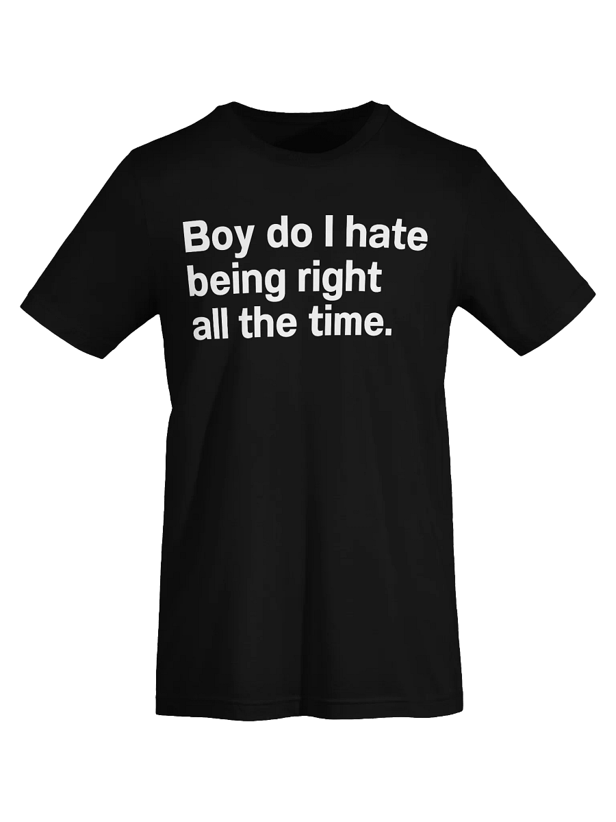 Boy do I hate being right all the time. Unisex T-Shirt product image (75)