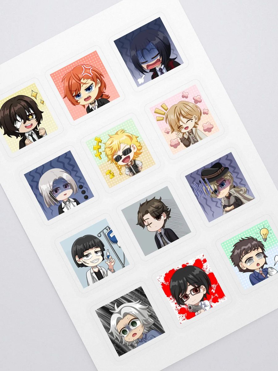 Bungo Stray dogs stormbringer Chibi Anime Character Sticker Sheet product image (1)