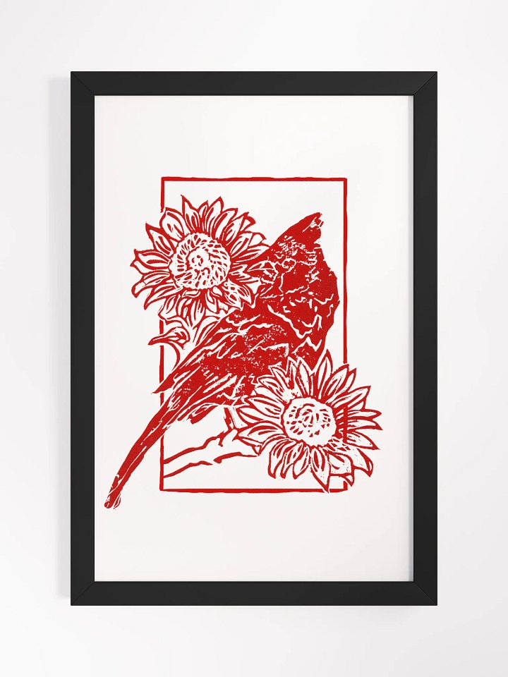 Bird Print in Red product image (1)