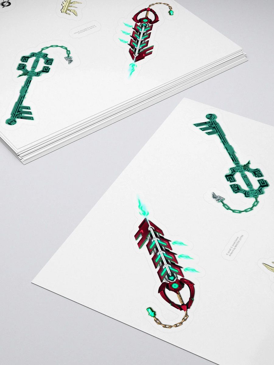 Custom Keyblade Sticker Sheet 5 - The Fool's Keychains product image (4)