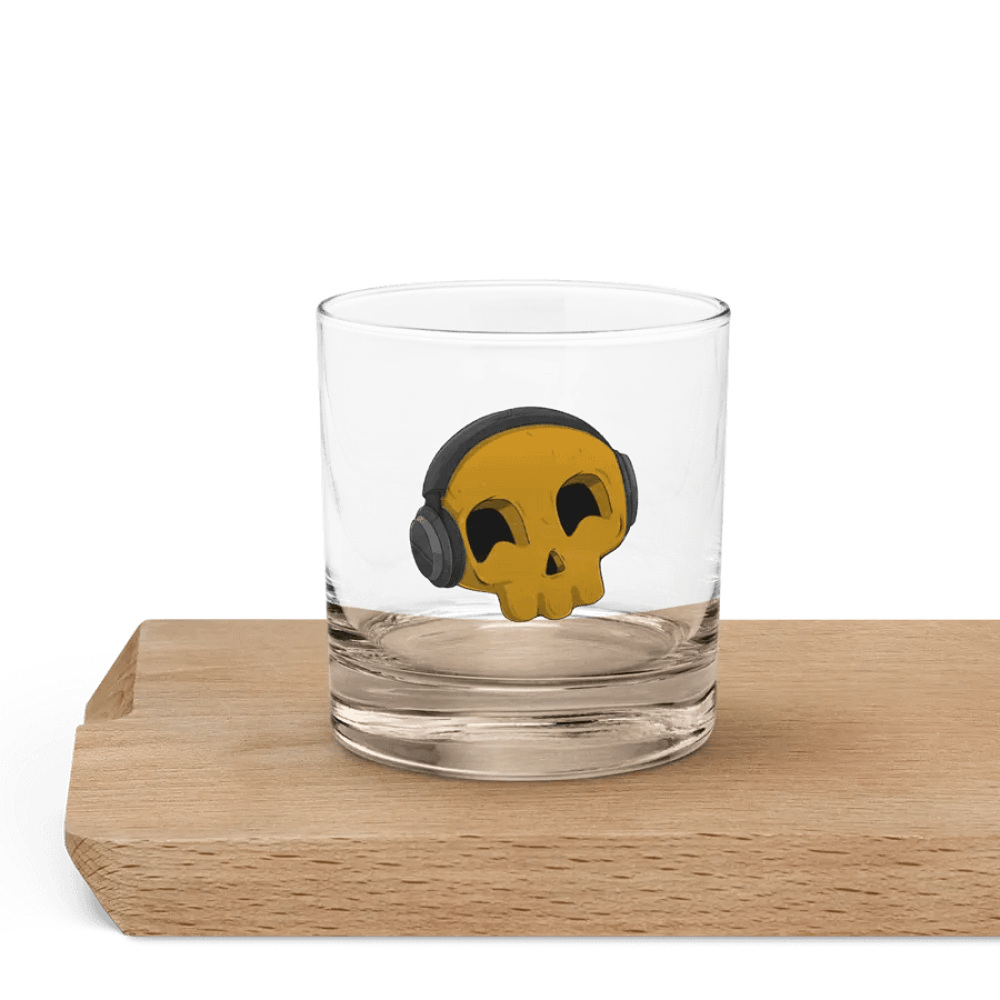 Don't Worry, Be Happy Skull Kid Rocks Glass product image (5)