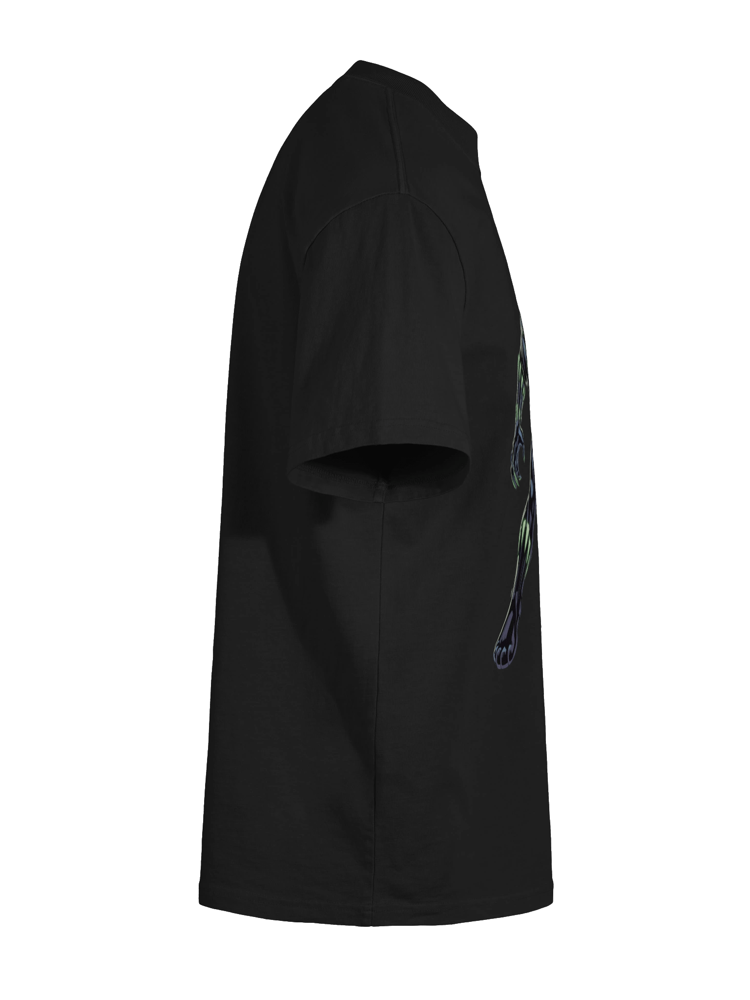 Black Panther Vibranium Glow Oversized Faded T-Shirt – Neon Claw Eclipse product image (11)