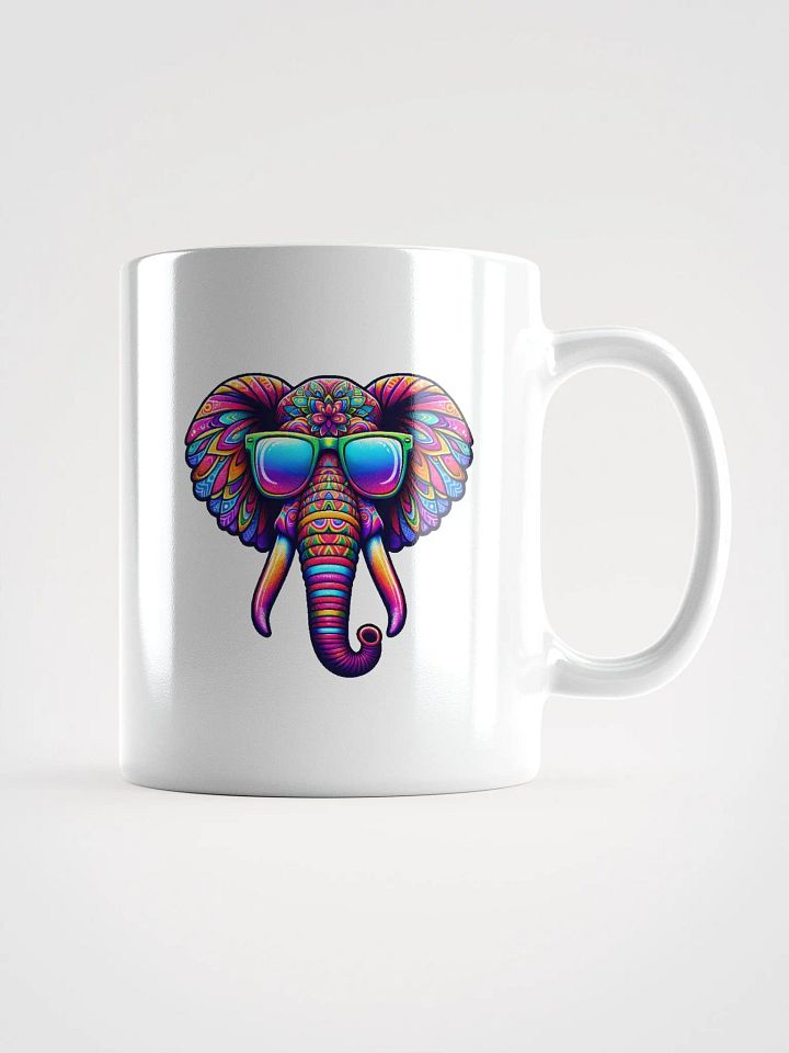Psychedelic Elephant with Sunglasses Mug product image (1)