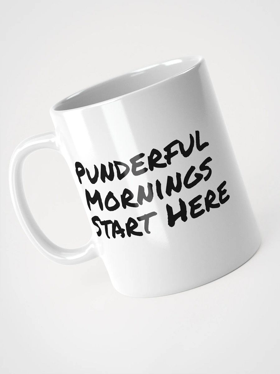 "Punderful Mornings" Spiky Silhouette White Mug product image (7)