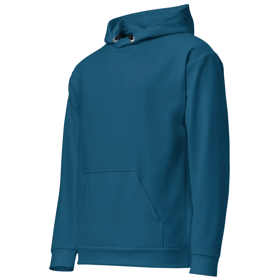 Plain Dark Blue True Summer Unisex Recycled Polyester Heavyweight Premium Hoodie by Treasure Pie product image (3)