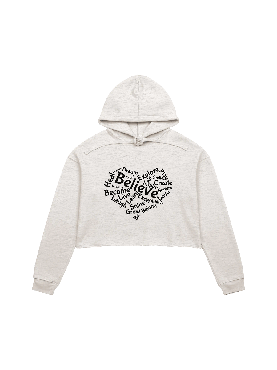 Motivational Heart Cloud Crop Hoodie product image (3)