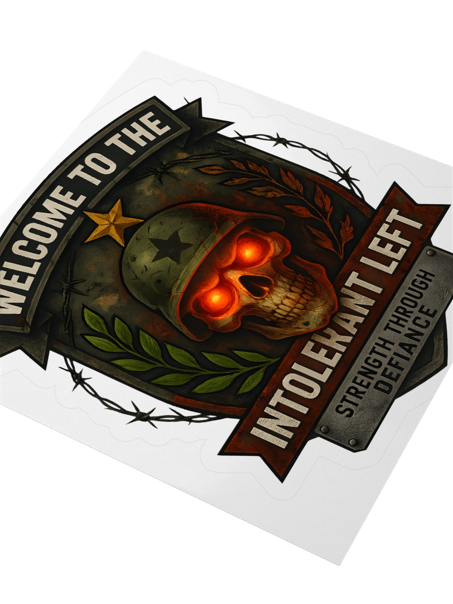 Defiant Skull Emblem Kiss Cut Stickers product image (10)
