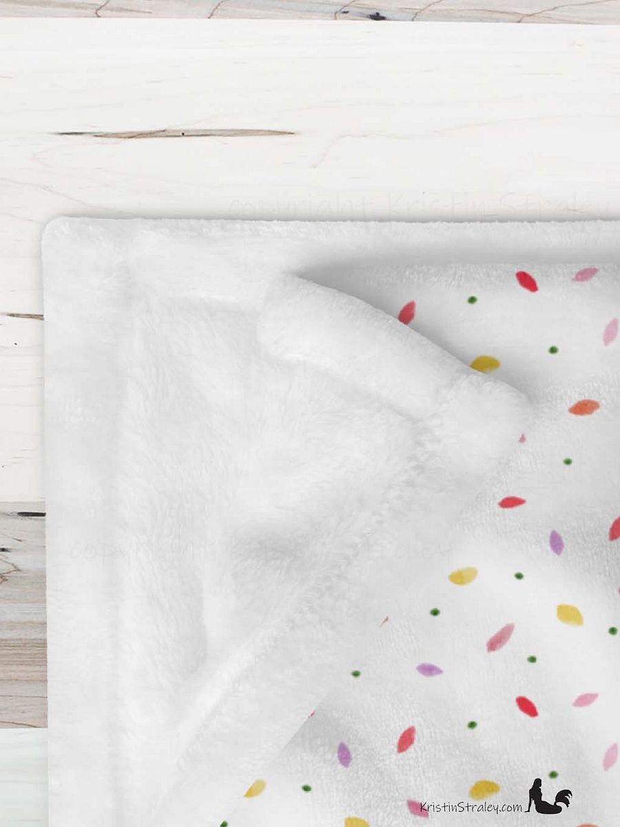 Flower Petal Confetti Fleece Throw Blanket product image (2)