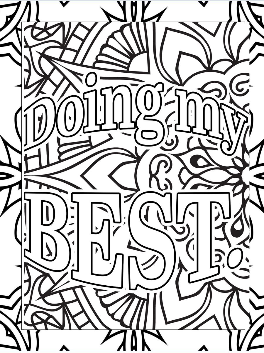 40 Positive Self Esteem Quotes Coloring Journal: Affirmations and Self Confidence Quotes and Patterns to Color for Young Women product image (8)