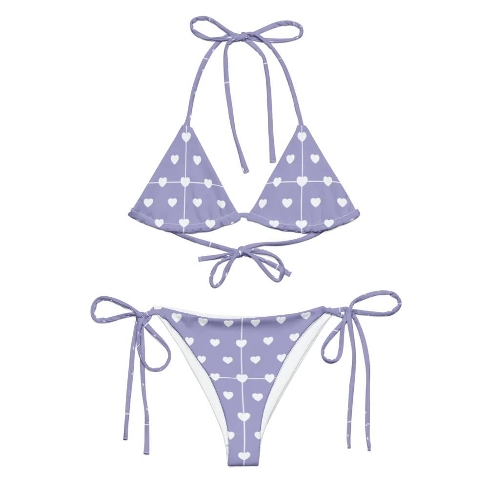 Pastel Heart Seamless Pattern String Bikini - v14 product image (2)
