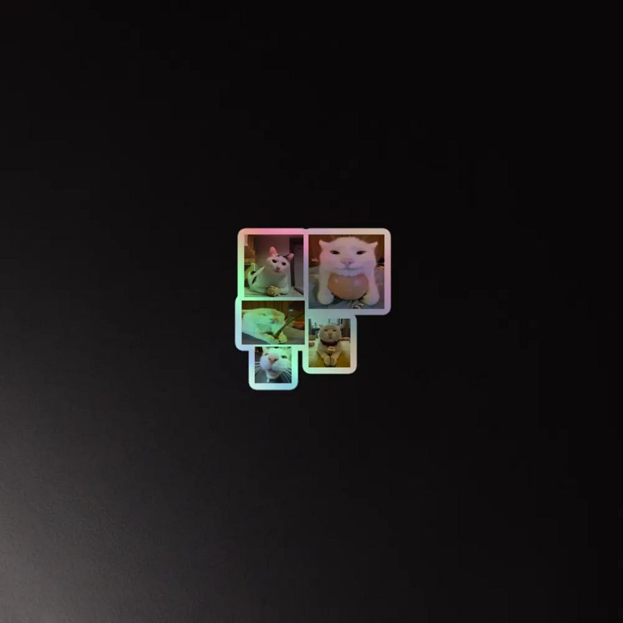 Whimsical Cat Holographic Sticker Sheet product image (4)