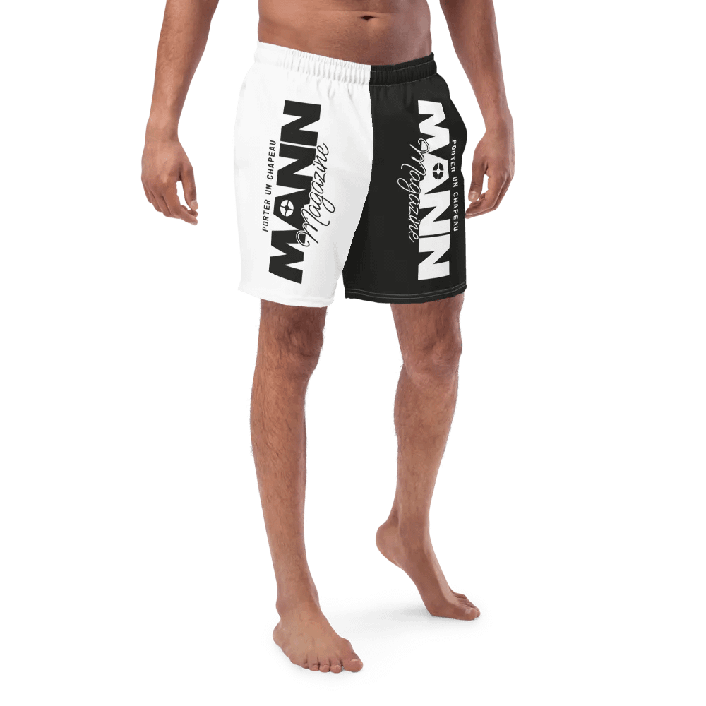 MANN Magazine Monochrome Unisex Swim Trunks product image (4)
