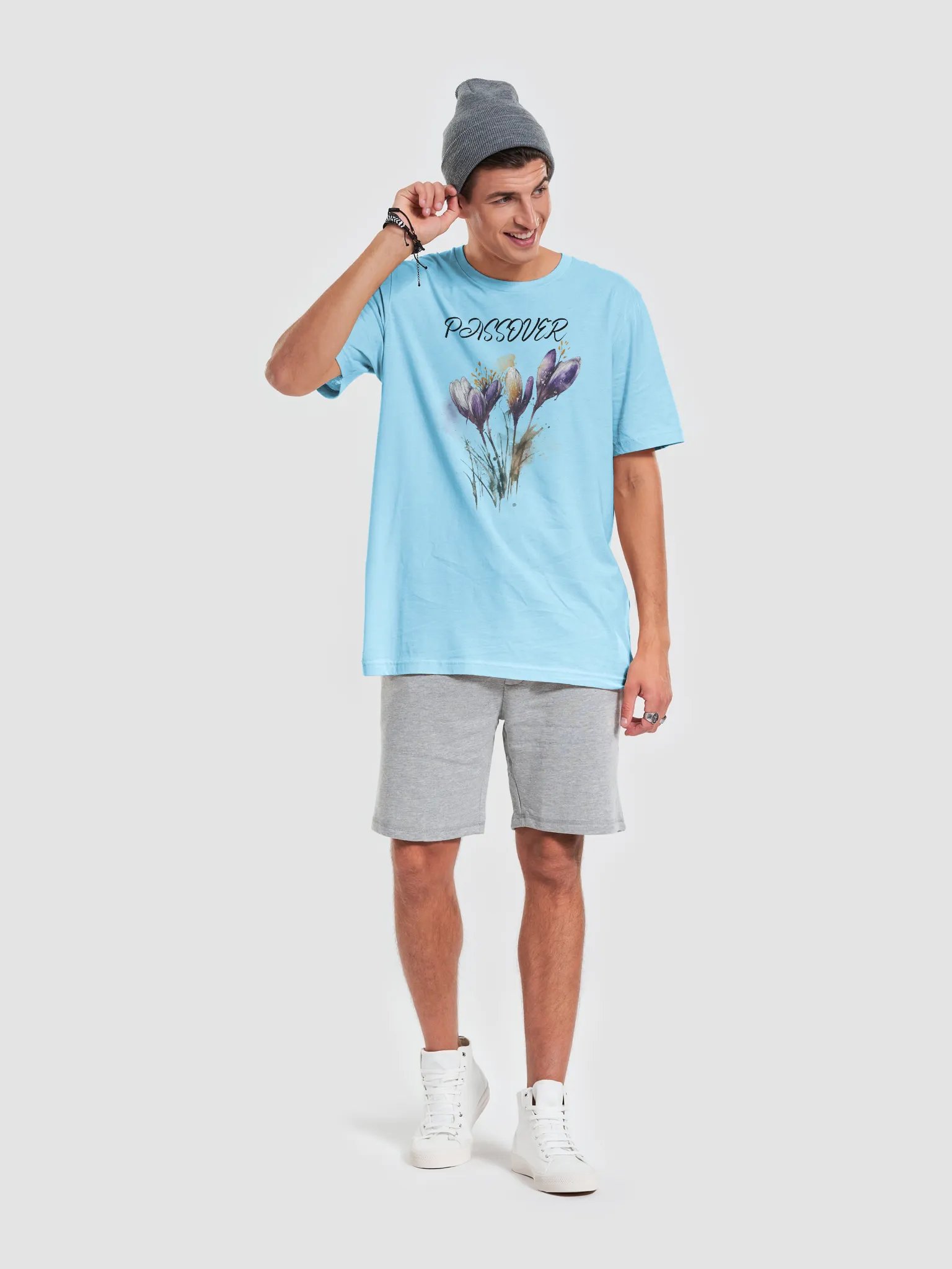 "PASSOVER" Purple Blossom Watercolor T-Shirt product image (21)
