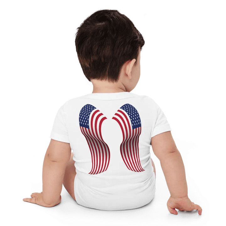 Stars & Stripes Smooth Angel Wings Onesie product image (1)