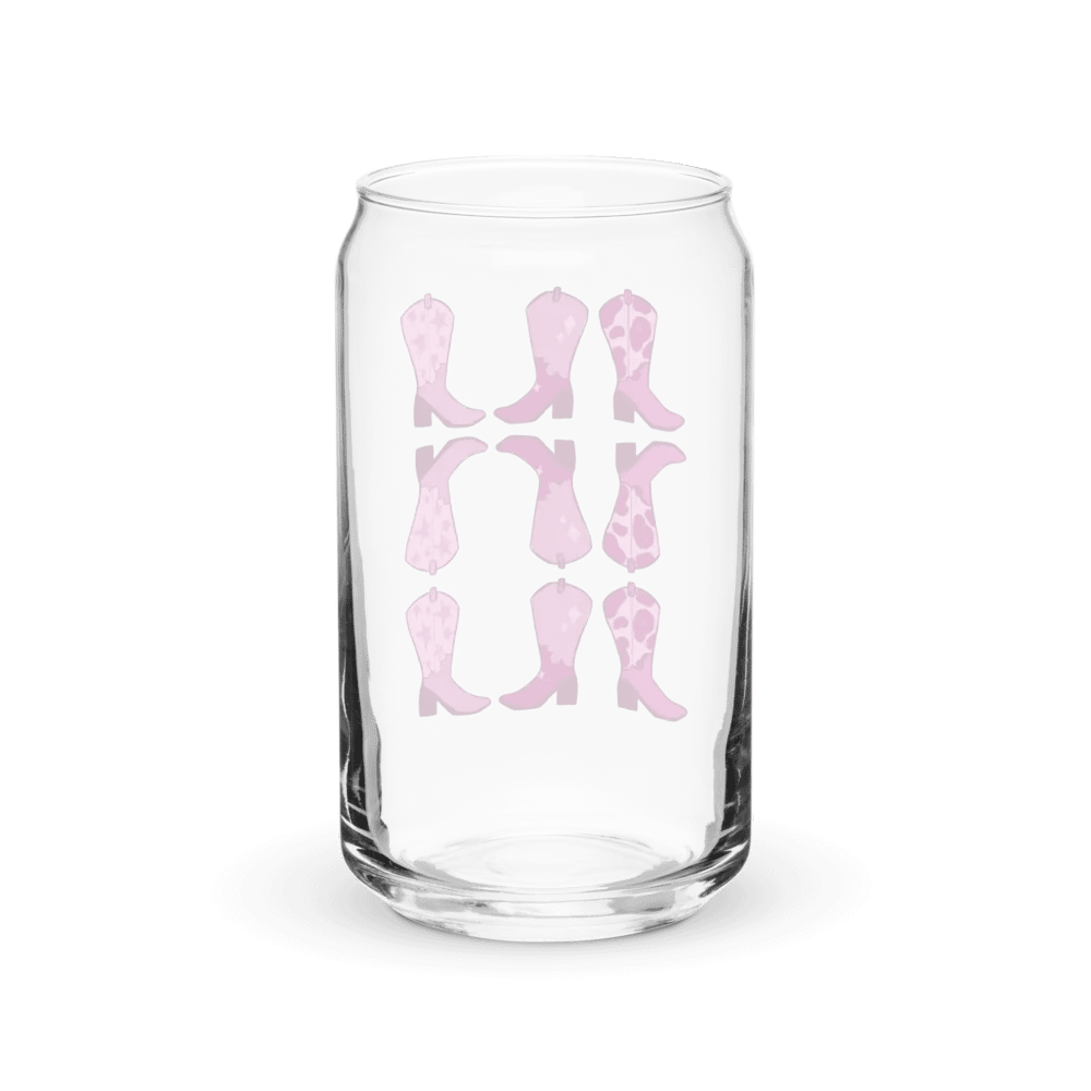 Pretty In Pink Boots Glass Cup product image (38)