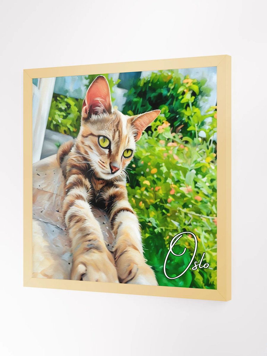 YOUR CAT! / FRAMED HIGH-QUALITY MATTE POSTER / PERSONALIZED NAME / DIGITAL ART / 18" X 18" product image (5)