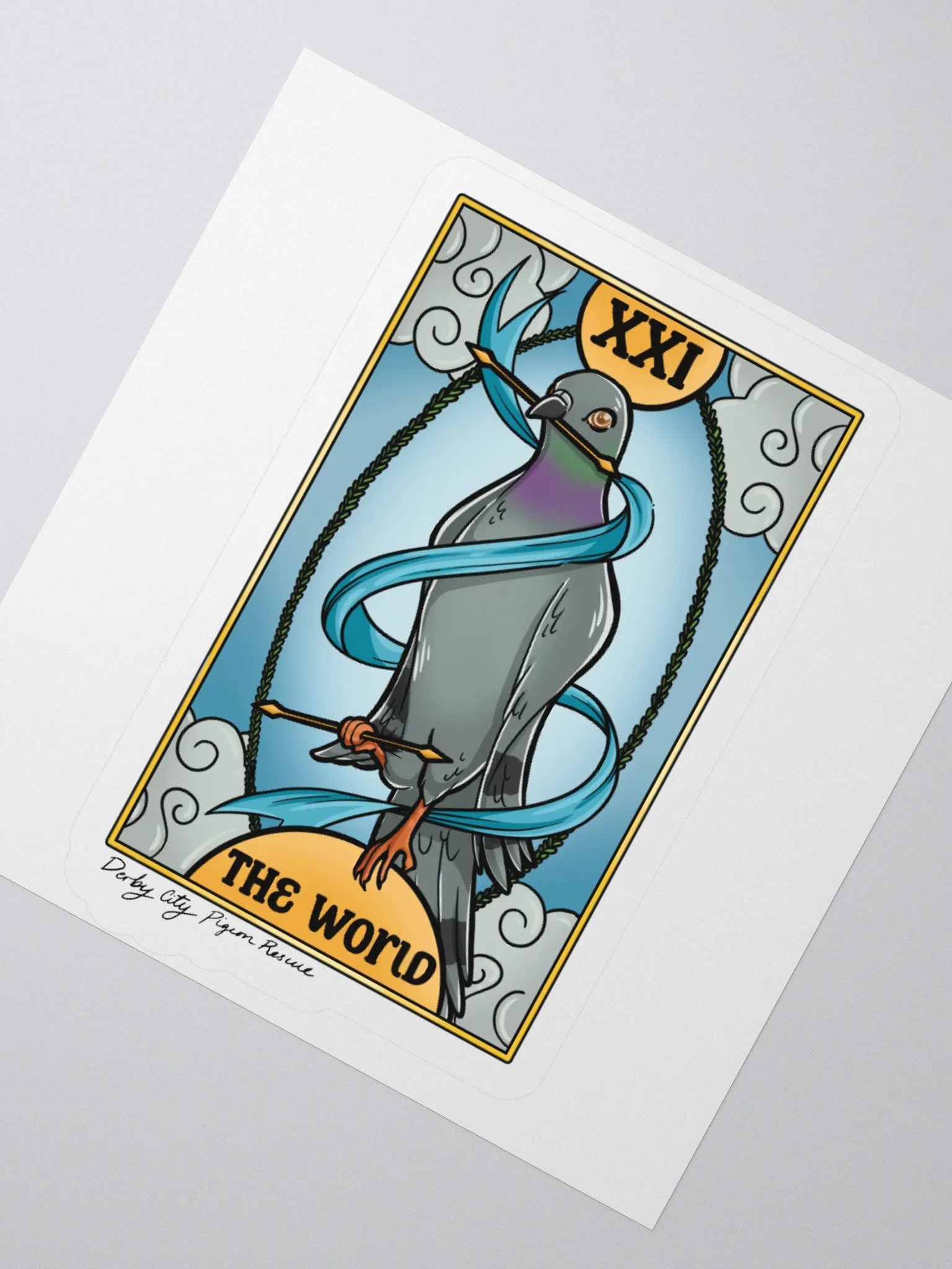 Pigeon Tarot Kiss Cut Stickers product image (2)