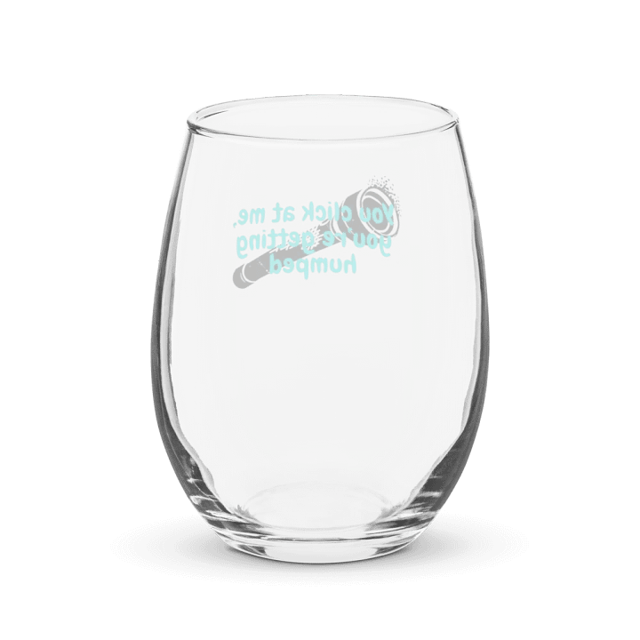 Click at me, I dare you Wine Glass product image (2)