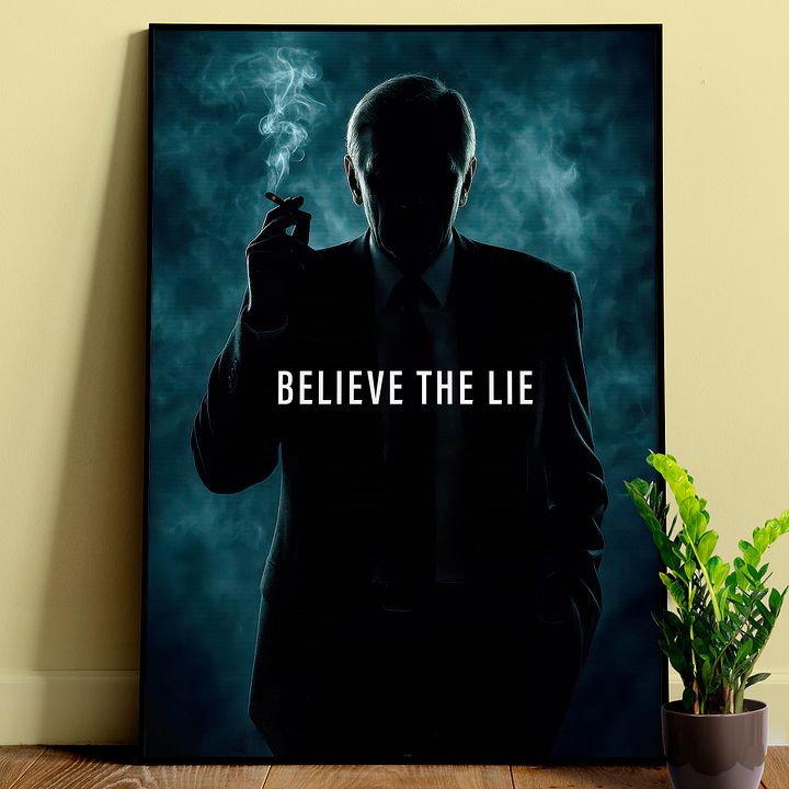 Believe the Lie/The X-Files poster, S04E24 tagline, 1997, Cigarette Smoking Man — sci-fi poster, movie art, I want to believe poster product image (1)