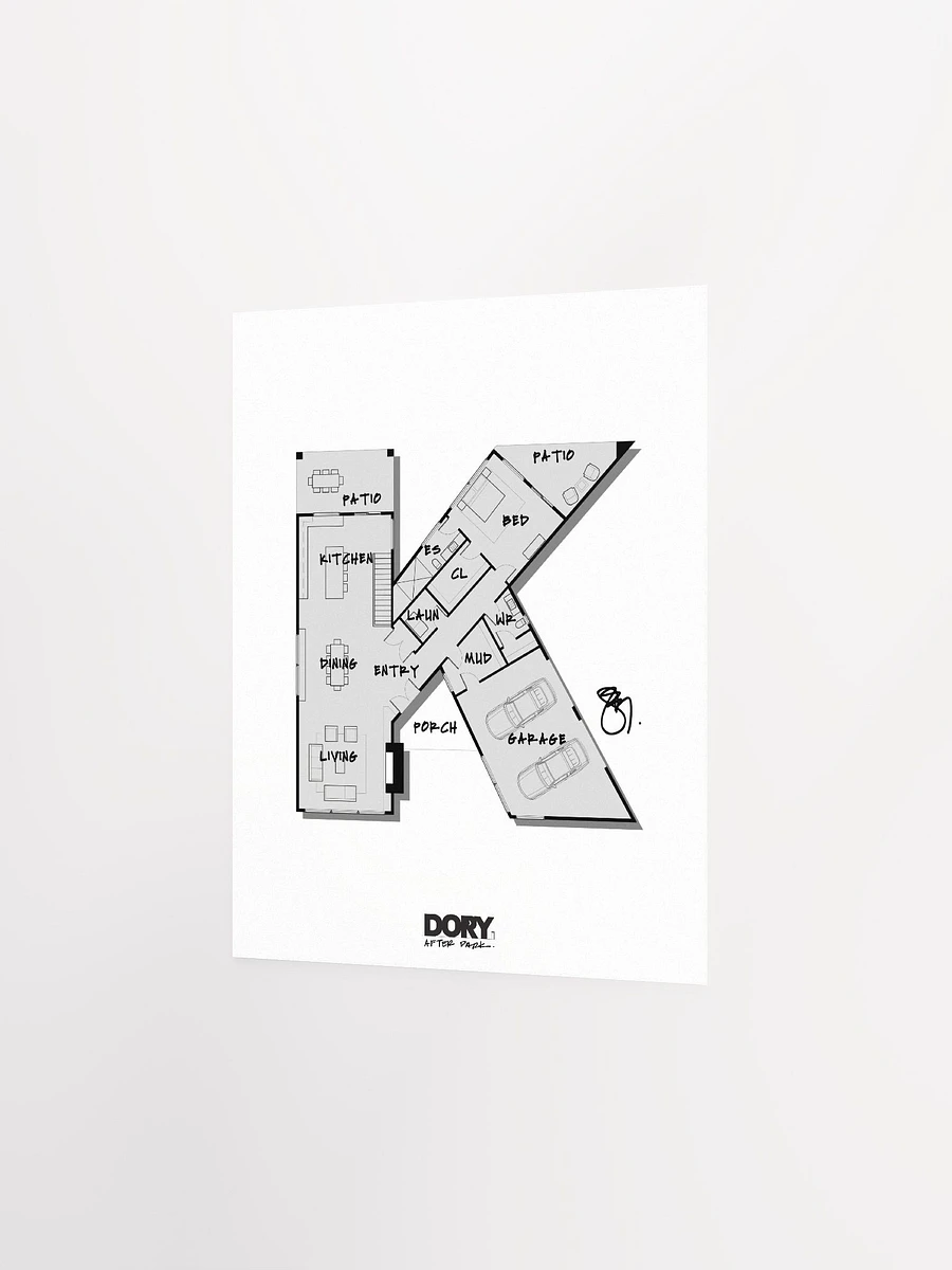 Alphabet Floor Plan Poster - K product image (2)