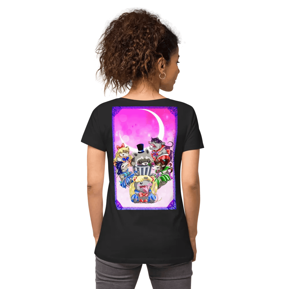 Possum Moon: B&C Women's Fitted V-neck T-Shirt product image (1)