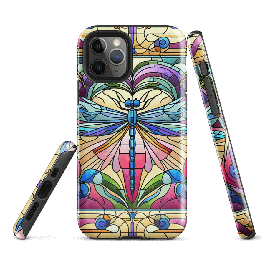 Tough Phone Case for iPhone® - Colorful Stained Glass Butterfly product image (1)