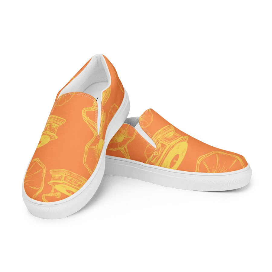 Vintage Gramophone Pattern Slip-On Shoes product image (12)