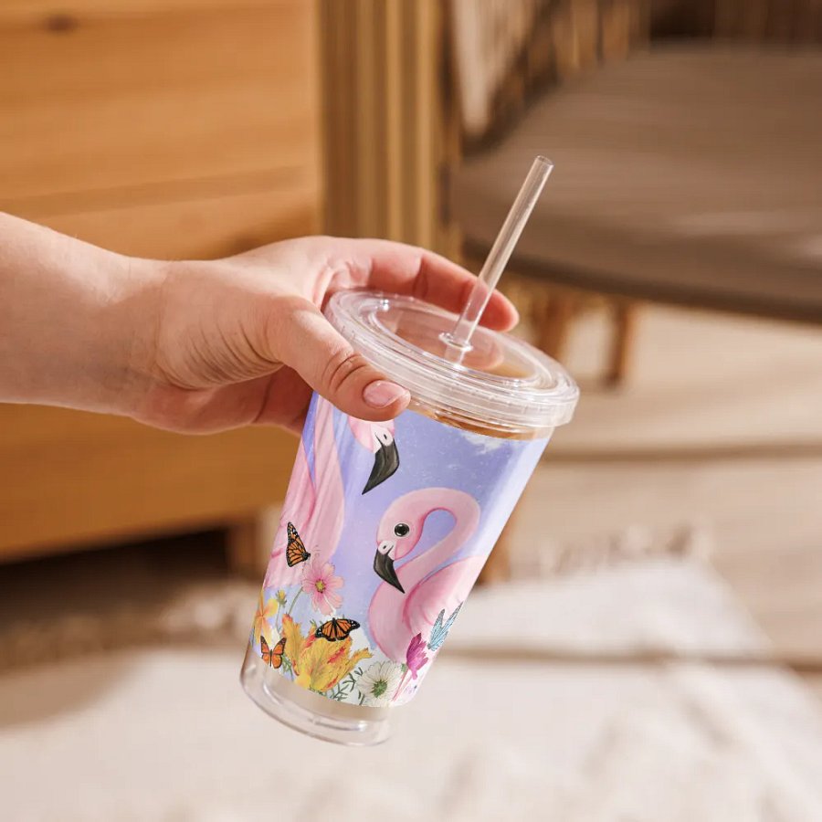Floral Flamingo Paradise Tumbler product image (5)