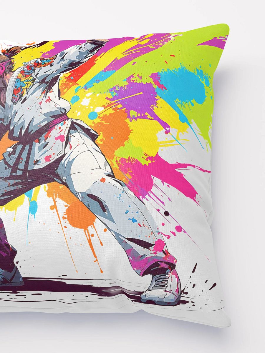 All-Over Print Basic Pillow ( D_0144_Color Kick Taekwondo Boy of the Streets ) product image (4)