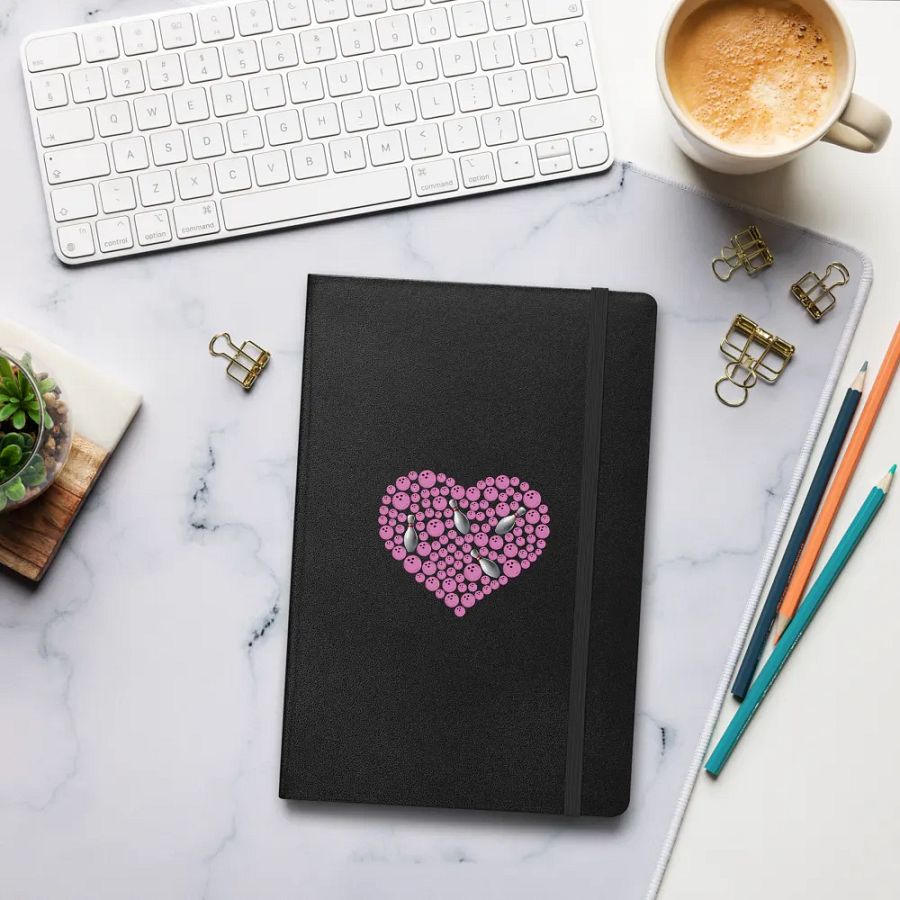 Heart Bowling Strikes Hardcover Notebook product image (7)