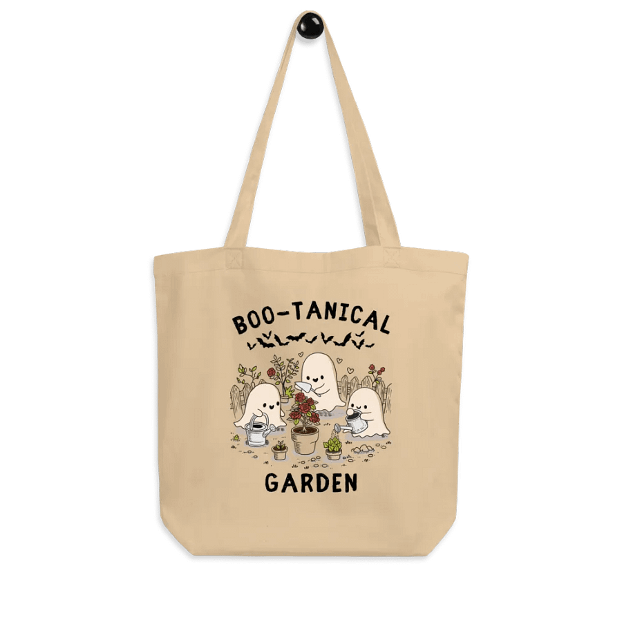 Hand-Drawn Spooky Gardener Ghost Canvas Cotton Bag product image (8)